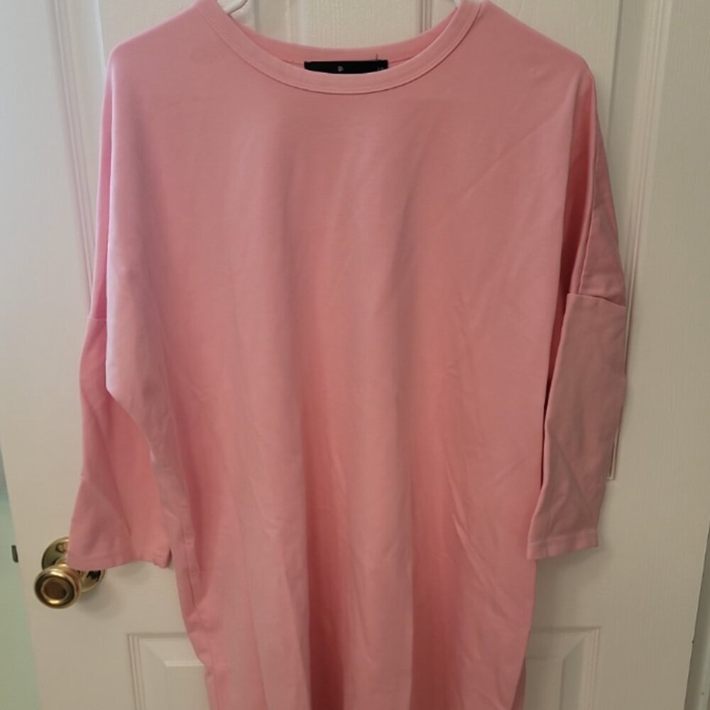 Pomander Place for Tuckernuck Pink Scuba Knit Shirt Dress L/XL